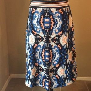 Anthropologie Moth Skirt Blue Coral Medium Gray